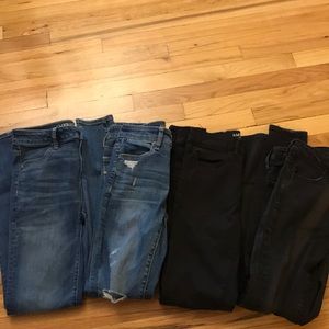 4 pairs of american eagle skinny jeans in size 2